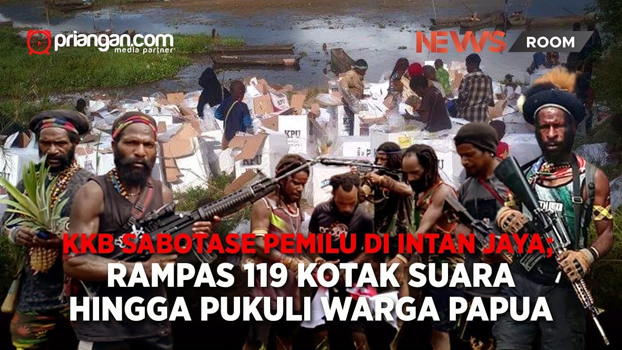KKB Sabotase Pemilu di Intan Jaya; Rampas 119 Kotak Suara hingga Pukuli Warga Papua