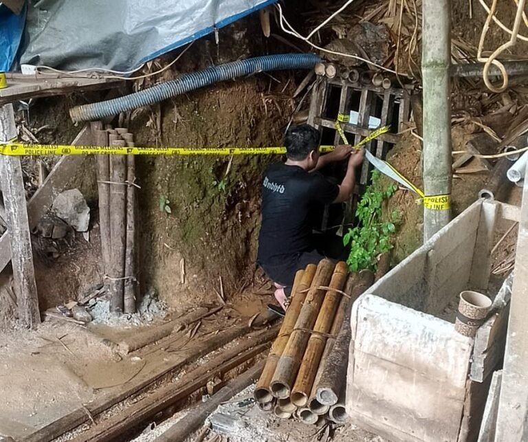 Tambang Emas Karangjaya Ditutup Total, Lubang Diduga Milik Bos Besar Akhirnya Disentuh Hukum